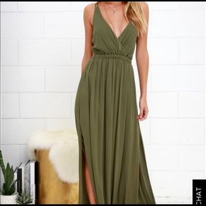 Lulus Lost In Paradise Olive Maxi 🔆